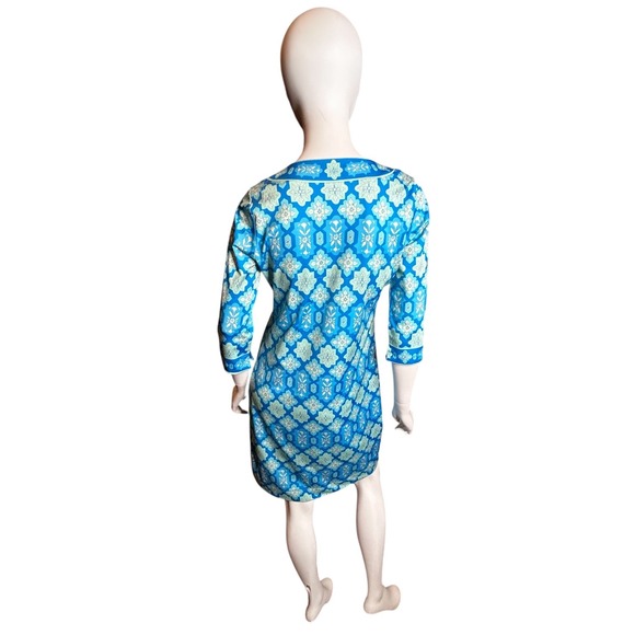 Gretchen Scott Split Neck Jersey Dress Haveli Turquoise XS - Picture 8 of 15
